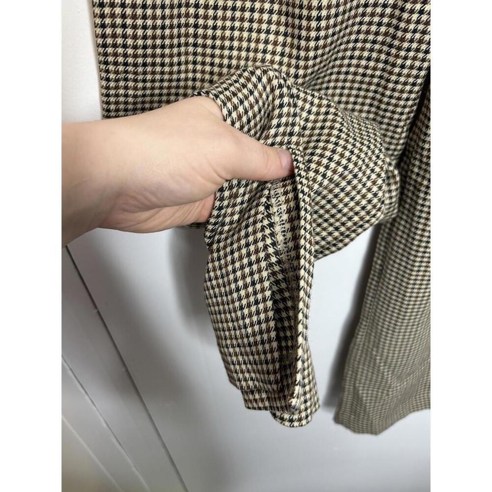 Lulus Pants Womens Small Houndstooth Plaid Wide Leg High Rise Academia Pleated - Picture 5 of 10